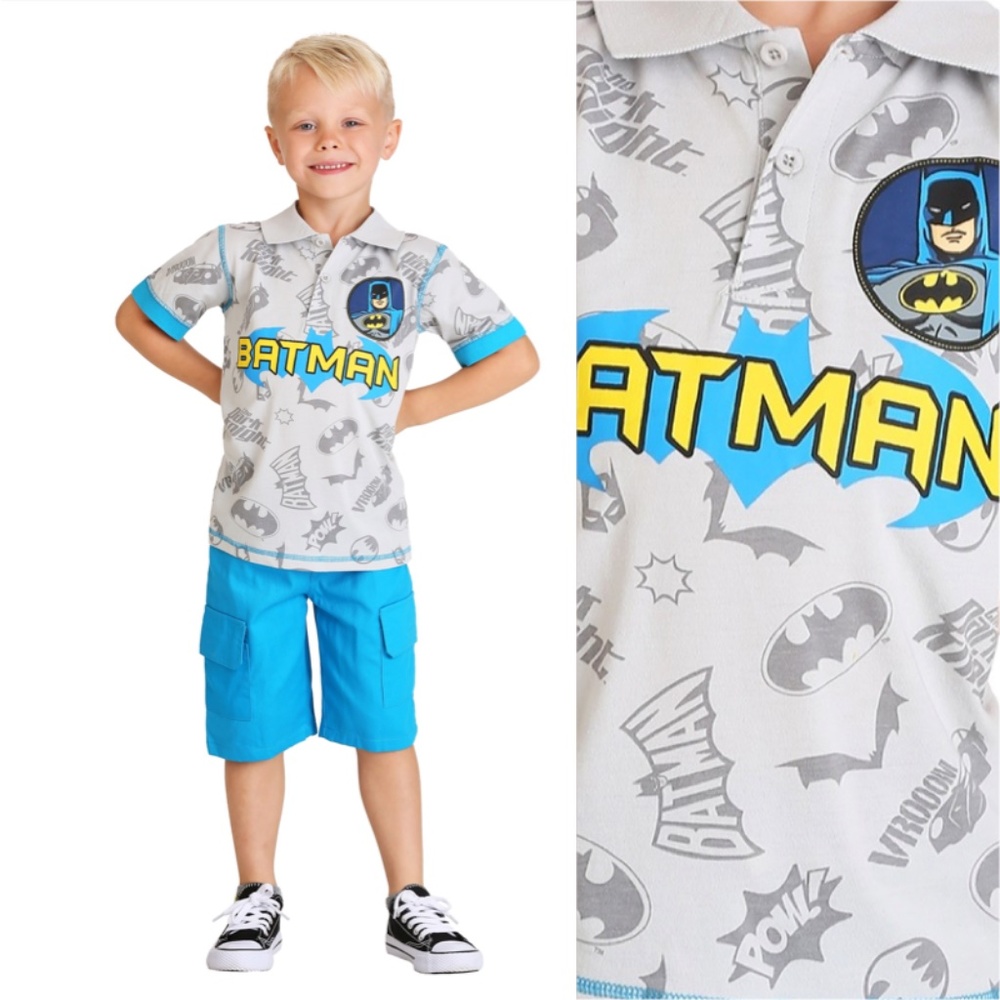 BATMAN POLO SHIRT AND SHORT SET